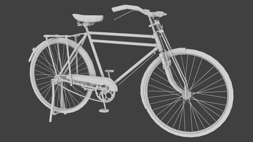 low poly Chinese traditional bike preview image